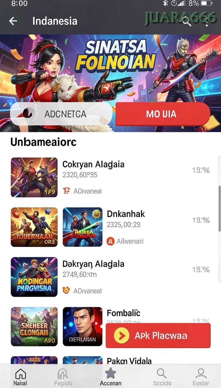 Cuplikan layar 77RL — aktivitas